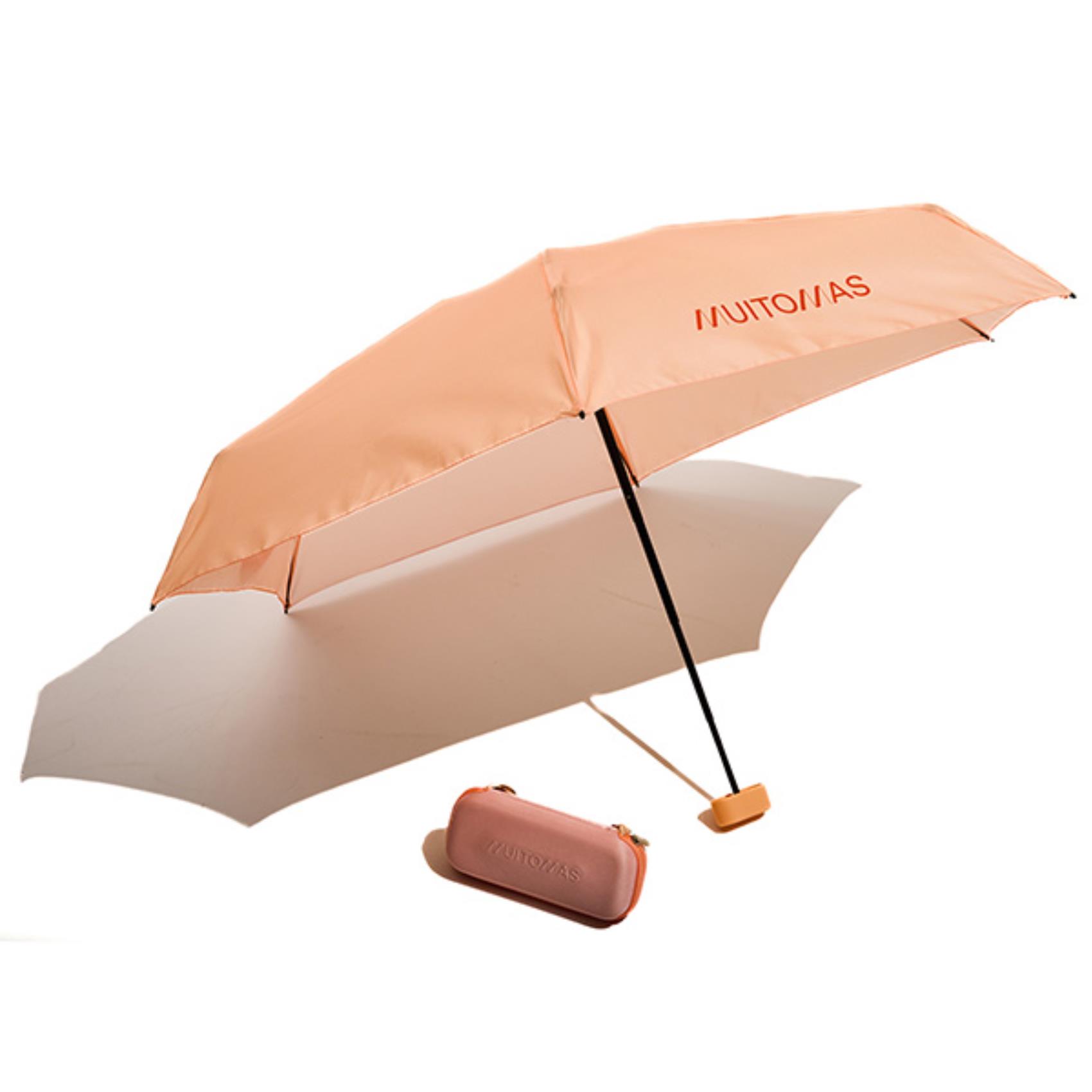 MUITOMAS – Guarda-chuva dobrável com capa pêssego | UMBRCASEPF
