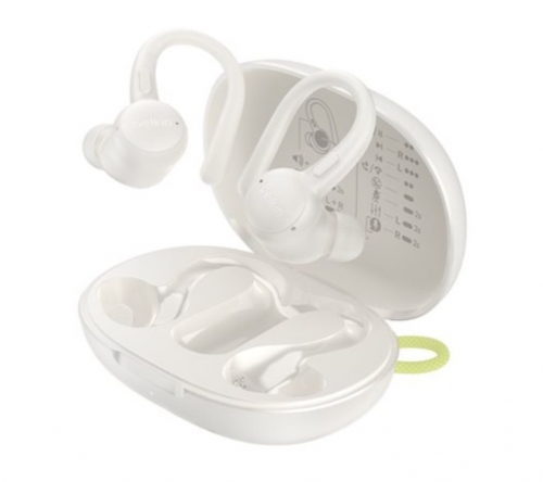 Auriculares Belkin SoundForm ActiveFit - TWS Bluetooth 5.4 Desportivos, IP54, ENC, HearThrough, Multipoint, Creme – AUC016HQCR