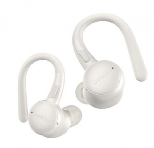 Auriculares Belkin SoundForm ActiveFit - TWS Bluetooth 5.4 Desportivos, IP54, ENC, HearThrough, Multipoint, Creme – AUC016HQCR