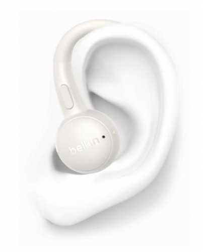 Auriculares Belkin SoundForm ActiveFit - TWS Bluetooth 5.4 Desportivos, IP54, ENC, HearThrough, Multipoint, Creme – AUC016HQCR