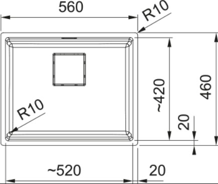 BANCA FRANKE KNG11052BK 1 PIO 52CM PRETO MATE TOTAL 1250718450