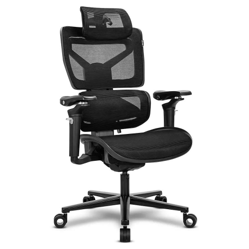 Cadeira ALPHA GAMER em Malha Mist Black AGMISTBK