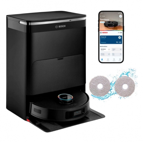 ASPIRADOR BOSCH BCRDW3BX ROBOT SPOTLESS MAX CAM ASPIRA E LAVA PRETO