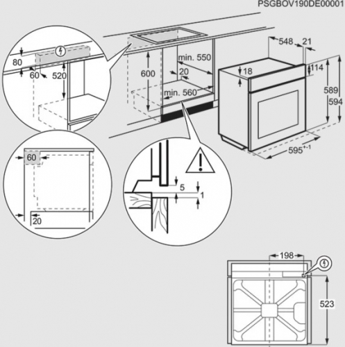 Forno Pirolítico AEG BSK572360M Classe A+