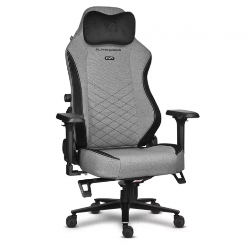 ALPHA GAMER ALEGRA EVO SMOKE GREY FABRIC - 48195750