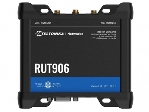 Router Industrial Teltonika Networks RUT906 4G/LTE Cat 4 Wi-Fi 4 – Dual SIM – RS232/RS485 – GNSS