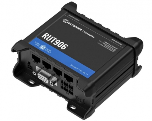 Router Industrial Teltonika Networks RUT906 4G/LTE Cat 4 Wi-Fi 4 – Dual SIM – RS232/RS485 – GNSS