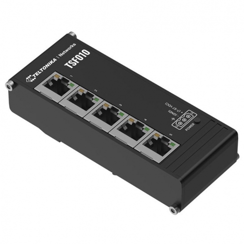 Switch Ethernet Industrial Teltonika Networks TSF010 5x 10/100Mbps Não Gerido – DIN Rail – Compacto