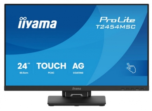 Monitor LED iiyama ProLite T2454MSC-B3AG 24" ecrã de toque Full HD IPS 4 ms HDMI, DisplayPort preto opaco
