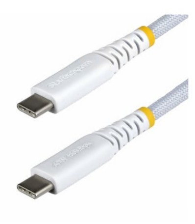 Cabo USB-C (M) para USB-C (M) USB 2.0 3 A 30 cm USB Power Delivery (60W) branco StarTech USB2CC30CMNCBRWH