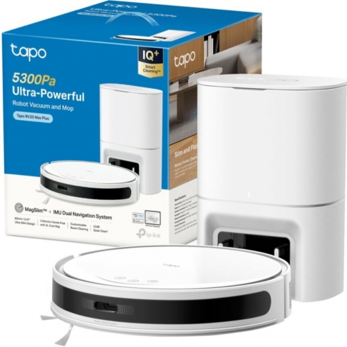 APIRDOR ROBO TAPO RV20 MAX PLUS (BRANCO) 5300PA SUCTION MAGSLIM LIDAR , TAPORV20MAXPLUSWHITE