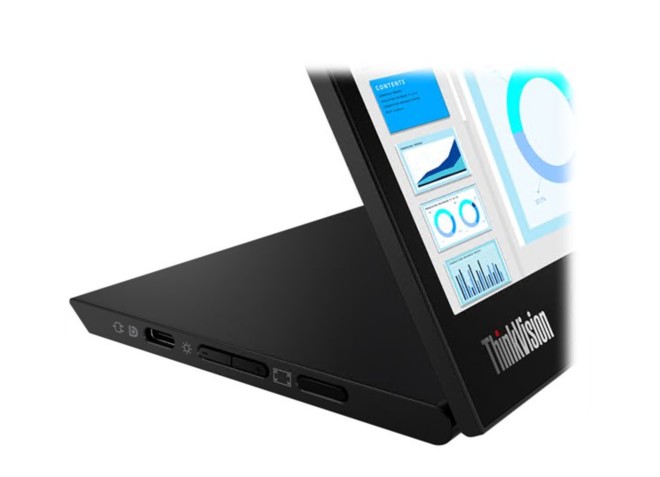 Monitor LED Lenovo ThinkVision M14d 14" portátil IPS 6 ms 2xUSB-C preto lustroso , 63AAUAT6WL