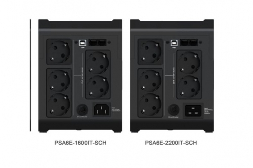 UPS Vertiv Essential Series AC 220 240 V 925 Watt 1600 VA 1 fase conectores de saída: 6 , PSA6E-1600IT-SCH