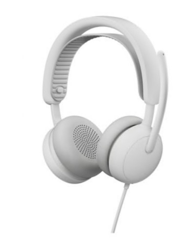 Auscultadores com cabo cancelamento de ruído activo branco sujo Logitech 981-001617