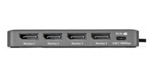 Adaptador USB-C para 4 Monitores StarTech.com QUAD-USB-DP-ADAPT – 4× DisplayPort 4K 60 Hz