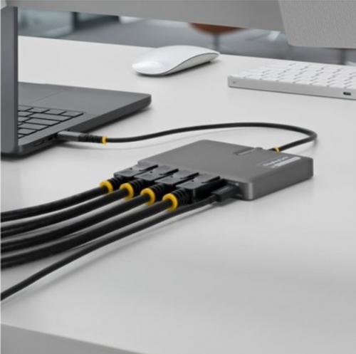 Adaptador USB-C para 4 Monitores StarTech.com QUAD-USB-DP-ADAPT – 4× DisplayPort 4K 60 Hz