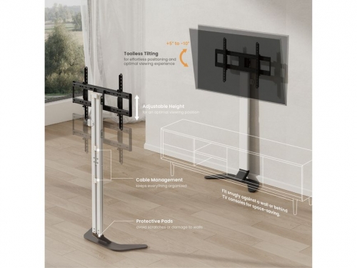 Suporte de Chão para TV Equip 650614 | 37" a 86" | VESA até 600x400 | Ajustável | 45 kg
