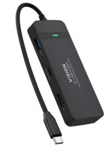 Estação de engate USB-C HDMI, USB-C 1GbE Vision TC-USBCHUB5P