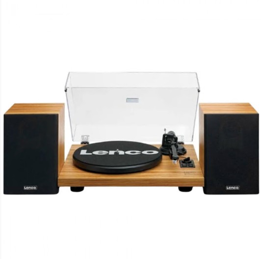 GIRA-DISCOS LENCO LS-500BK VINYL C BLUETOOTH C PRE.AMPLIFIC. E CONJUNTO DE COLUNAS PRE