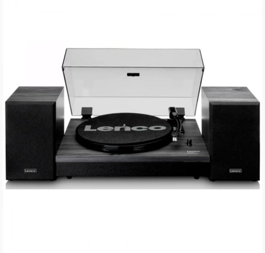GIRA-DISCOS LENCO VINYL C BLUETOOTH E CONJUNTO DE COLUNAS PRETO LS-300BK