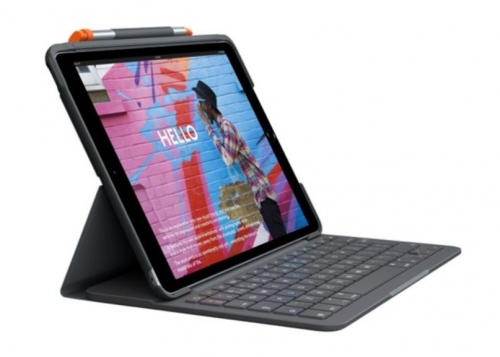 Teclado e pasta de folio sem fios QWERTY Nórdico cinzento oxford Logitech - 920-011428