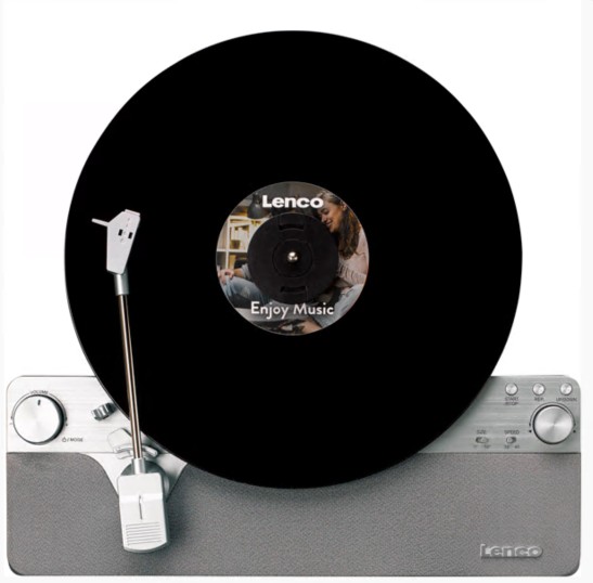 GIRA-DISCOS LENCO VINYL VERTICAL C BLUETOOTH COLUNAS INCORP. AUTOMATICO MADEIRA LSA-071SI