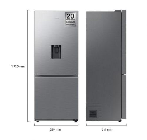 FRIGORÍFICO COMBINADO SAMSUNG RB50DG632ES9 CLASSE E