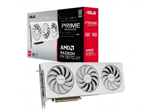 Placa Grafica ASUS Prime Radeon RX 9070 XT White 16GB GDDR6 PCIe 5.0 HDMI 2.1 DisplayPort 2.1a , 90YV0L75-M0NA00