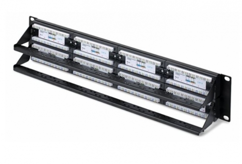 Patch Panel StarTech CPANEL48 – 48 Portas Cat6, 2U, RJ45, UTP, 110 Punch-Down, Rack 19"