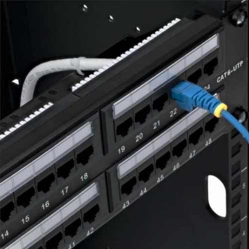 Patch Panel StarTech CPANEL48 – 48 Portas Cat6, 2U, RJ45, UTP, 110 Punch-Down, Rack 19"