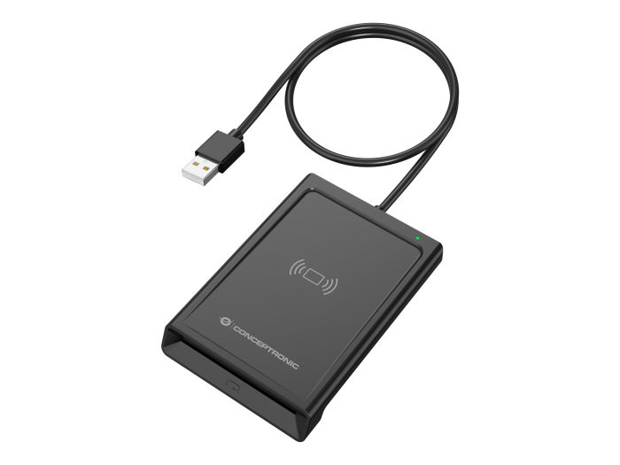 CONCEPTRONIC LEITOR DE CARTÕES CIDADAO USB E CONTACTLESS BLACK | BIAN11B