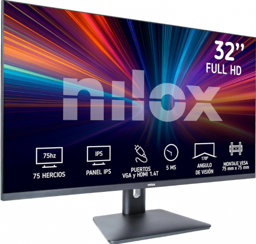 MONITOR NILOX 32" Polegadas IPS 100 HZ HDMI Y DP FULL HD NXM322K1001