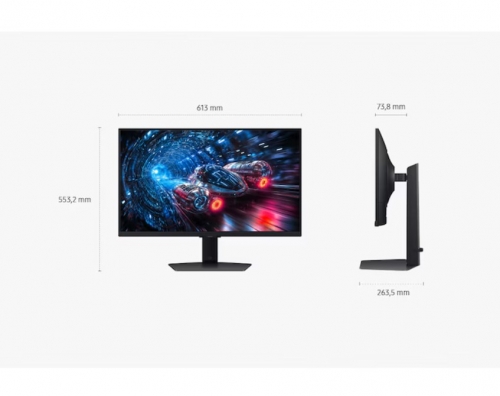 Monitor Gaming Samsung Odyssey G7 G70F - 27" 4K UHD IPS, Dual Mode 4K 180 Hz / FHD 360 Hz, 1 ms, HDR10+, HDMI 2.1 — LS27FG702EUXEN