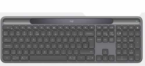 Teclado Signature Slim Solar+ K980 for Business teclado Universal RF Wireless + Bluetooth QWERTY Espanhol Grafite