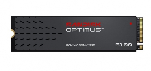 Disco SanDisk Optimus 5100 NVMe SSD M.2 2280 1 TB, PCIe 4.0 x4, NVMe, Leitura até 7100 MB/s, Gravação até 6700 MB/s — SDSP51100TAN-000E0