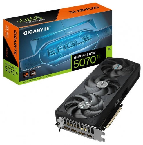 PLACA GRAFICA GIGABYTE RTX 5070 TI 16GB WINDFORCE GDDR7 256BIT HDMI 3DP GV-N507TEAGLE OC-16GD