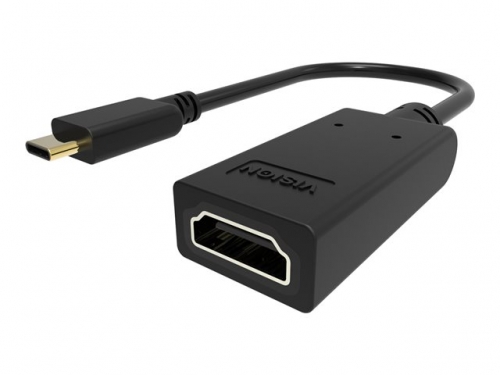 USB C to HDMI adaptor -plugs into USB C and has full-sized HDMI socket maximum resolution 8k 60 hz USB C 3.2 (m) to HDMI (f) driver built into adaptor black , TC-USBCHDMI8K/BL