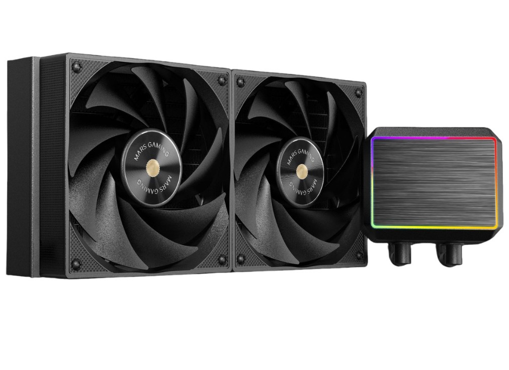WATERCOOLING MARS GAMING ML-PROII240 450W TDP 2X COPPER-CORE FAN FRGB BLACK MLPROII240