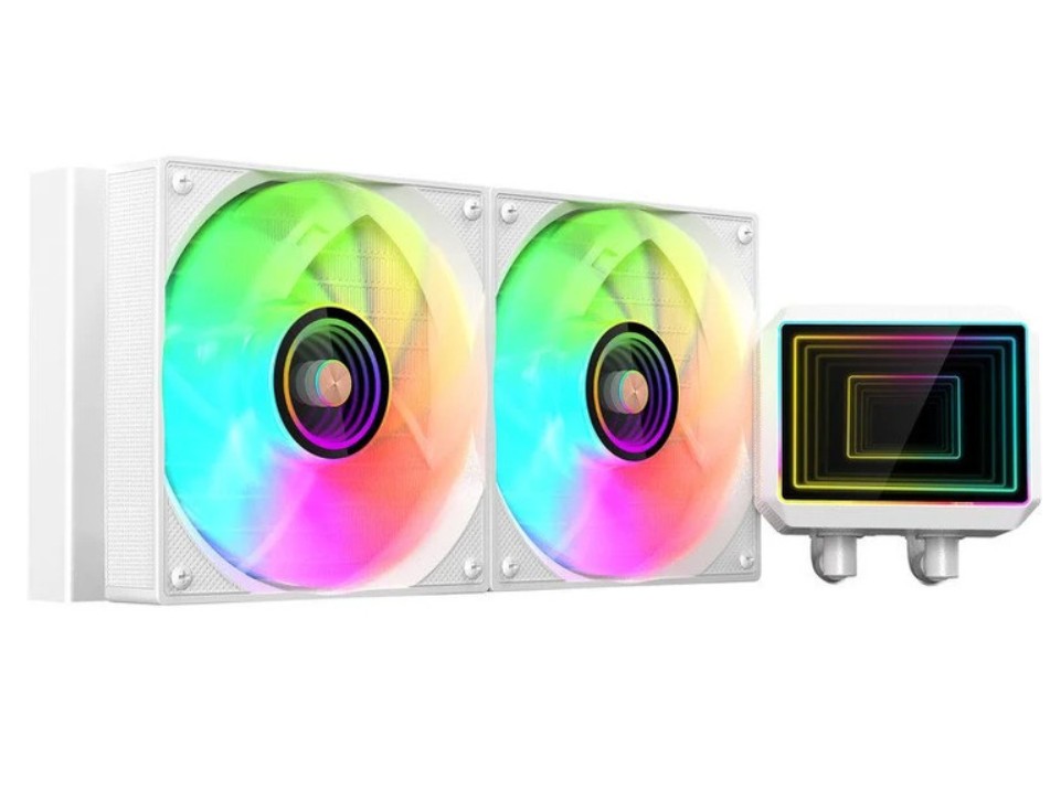 WATERCOOLING MARS GAMING ML-TWO240 ARGB INFINITY 450W TDP COPPER-CORE WHITE MLTWO240W