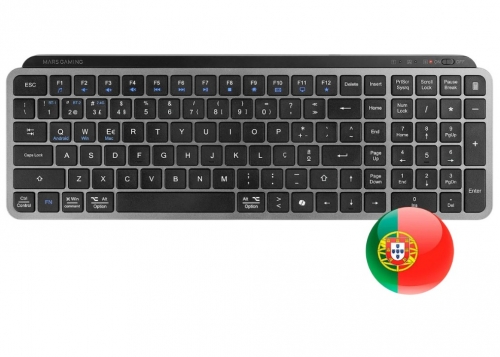 Teclado Mars Gaming MK SILENKEYS Silent Wireless Preto (PT) MKSILENKEYSPT