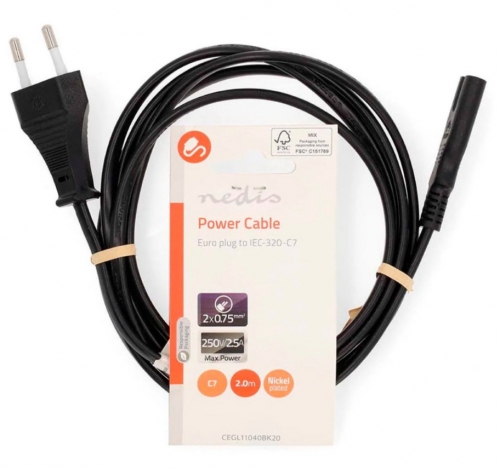 CABO DE ALIMENTAÇAO NEDIS CEGL11040BK20 MACHO 2.00M