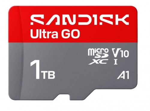 Cartão de memória flash SanDisk Ultra GO 1 TB A1 / UHS-I U1 / Class10 microSDXC UHS-I
