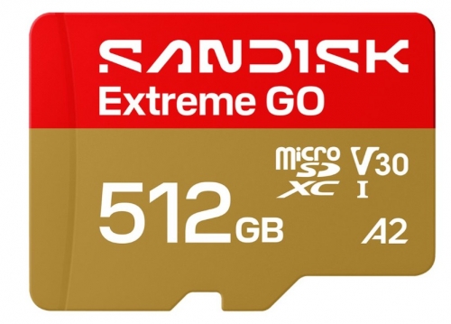 Cartão de Memória SANDISK Extreme GO microSD UHS-I – 512 GB – 240 MB/s Leitura – 160 MB/s Escrita – SDSQXGN-512G-GN6MN