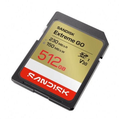 Cartão de memória flash 512 GB SDXC UHS-I SanDisk Extreme Go, SDSDXGN-512G-GNCIN