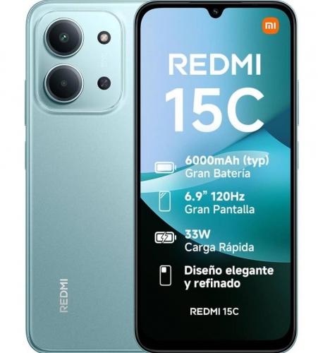Smartphone Xiaomi Redmi 15C 4G 6.9" 4GB/256GB Dual SIM Mint Verde , MZB0LIGEU