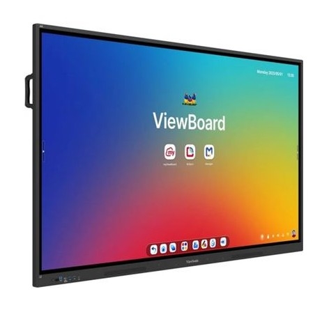 Viewsonic IFP7534 Quadro Interativo 190,5 cm (75") 3840 x 2160 pixels Ecrã táctil Preto