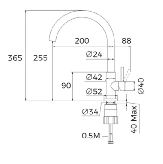 TORNEIRA MISTURADORA TEKA UNI9310I