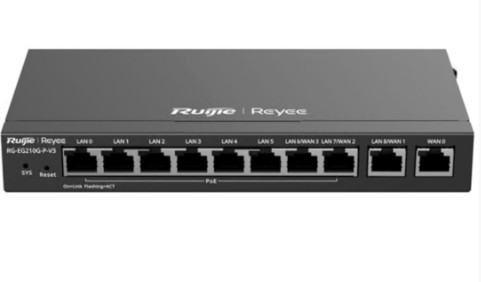 RUIJIE NETWORKS ROUTER COM FIO GIGABIT ETHERNET PRETO RG-EG210G-P-V3