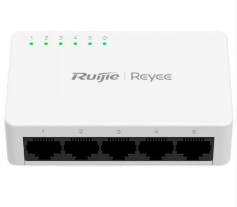 RUIJIE NETWORKS SWITCH DE REDE NÃO-GERIDO FAST ETHERNET (10/100) BRANCO RG-ES05F