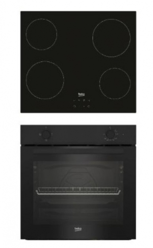 Conjunto de forno e placa vitrocerâmica BEKO BBSC11020B